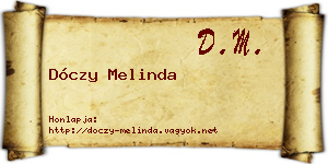 Dóczy Melinda névjegykártya