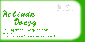 melinda doczy business card
